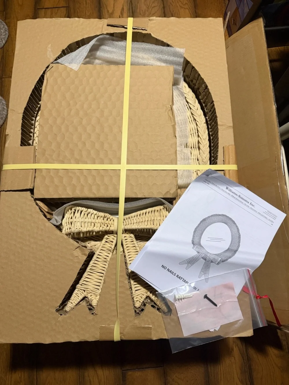 Pottery Barn Teen Fancy Rattan Bow Mirror BNIB